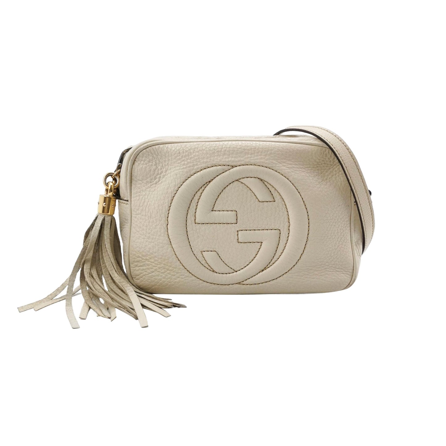 Preloved Gucci Soho Mini Leather Solid Tassel GG Shoulder Bag 24112278954886