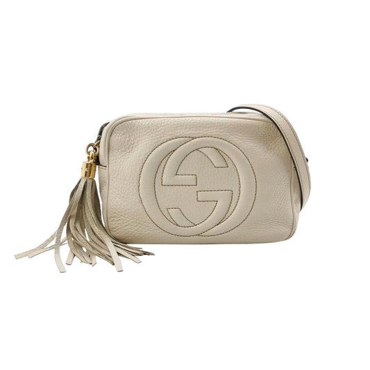 Preloved Gucci Soho Mini Leather Solid Tassel GG Shoulder Bag 24112278954886