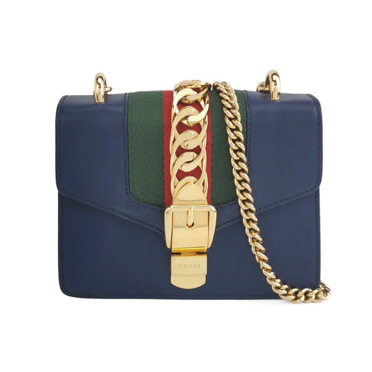 Preloved Gucci Sylvie Mini Leather Crossbody Bag 24120278967954