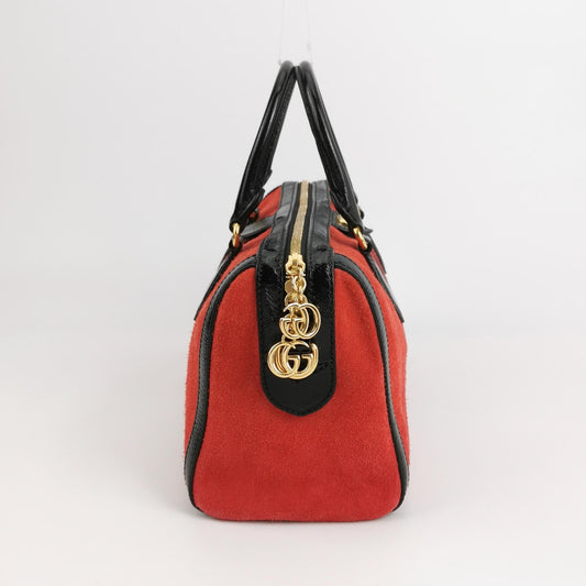 Preloved Gucci Ophidia Medium Waxed Leather and Suede GG Shoulder Bag 24112878963398