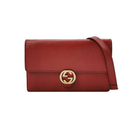 Preloved Gucci Interlocking G Leather Crossbody Shoulder Bag 24111878950332