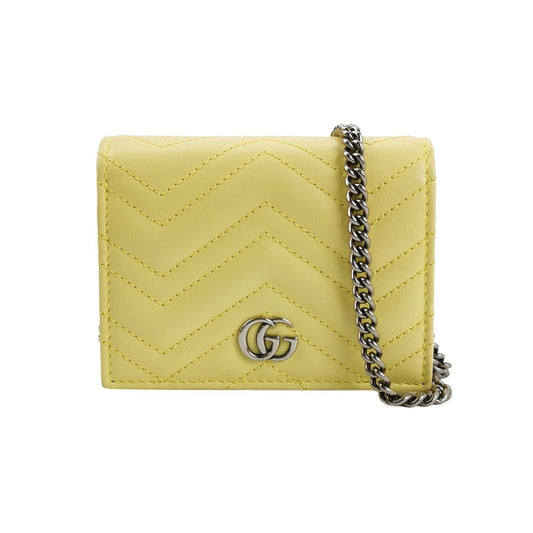 Preloved Gucci GG Marmont Mini Leather Solid GG Logo Shoulder Bag 077850800302