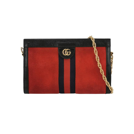 Preloved Gucci Ophidia Small Canvas Suede Leather Trimmed GG Crossbody Shoulder Bag 250702781261974