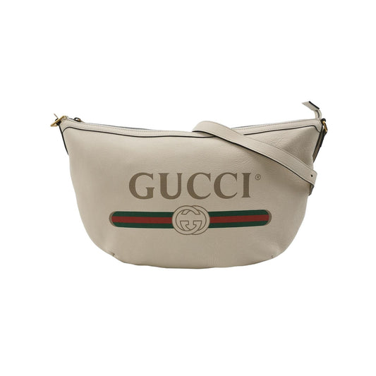 Preloved Gucci Print Leather Logo Zip Crossbody Shoulder Bag 250515781194164