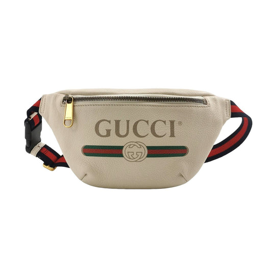 Preloved Gucci Print Logo Leather Waist Bag Chest Bag 250512781189925