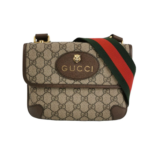 Preloved Gucci Neo Vintage Small GG Monogram Tiger Head Logo Shoulder Bag 250711781275212