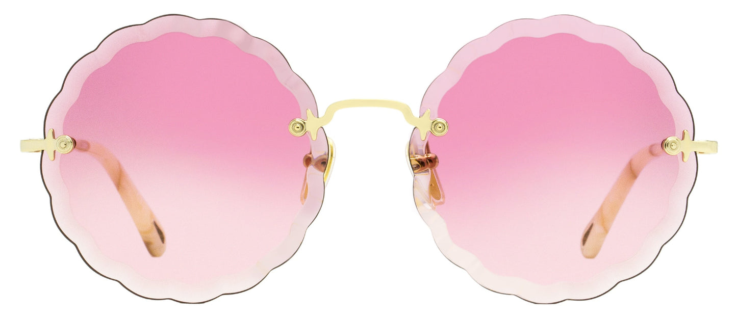 Chloe Women's Rosie Sunglasses CH0047S 003 Gold/Cream 60mm