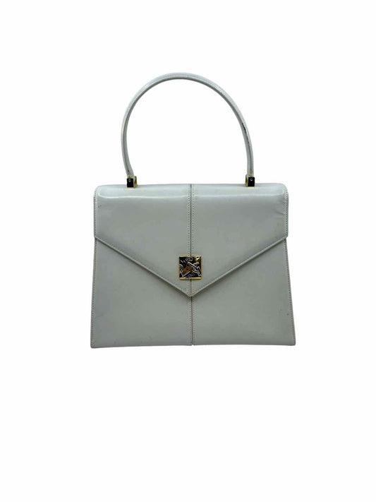 YVES SAINT LAURENT White Leather Solid Handbag
