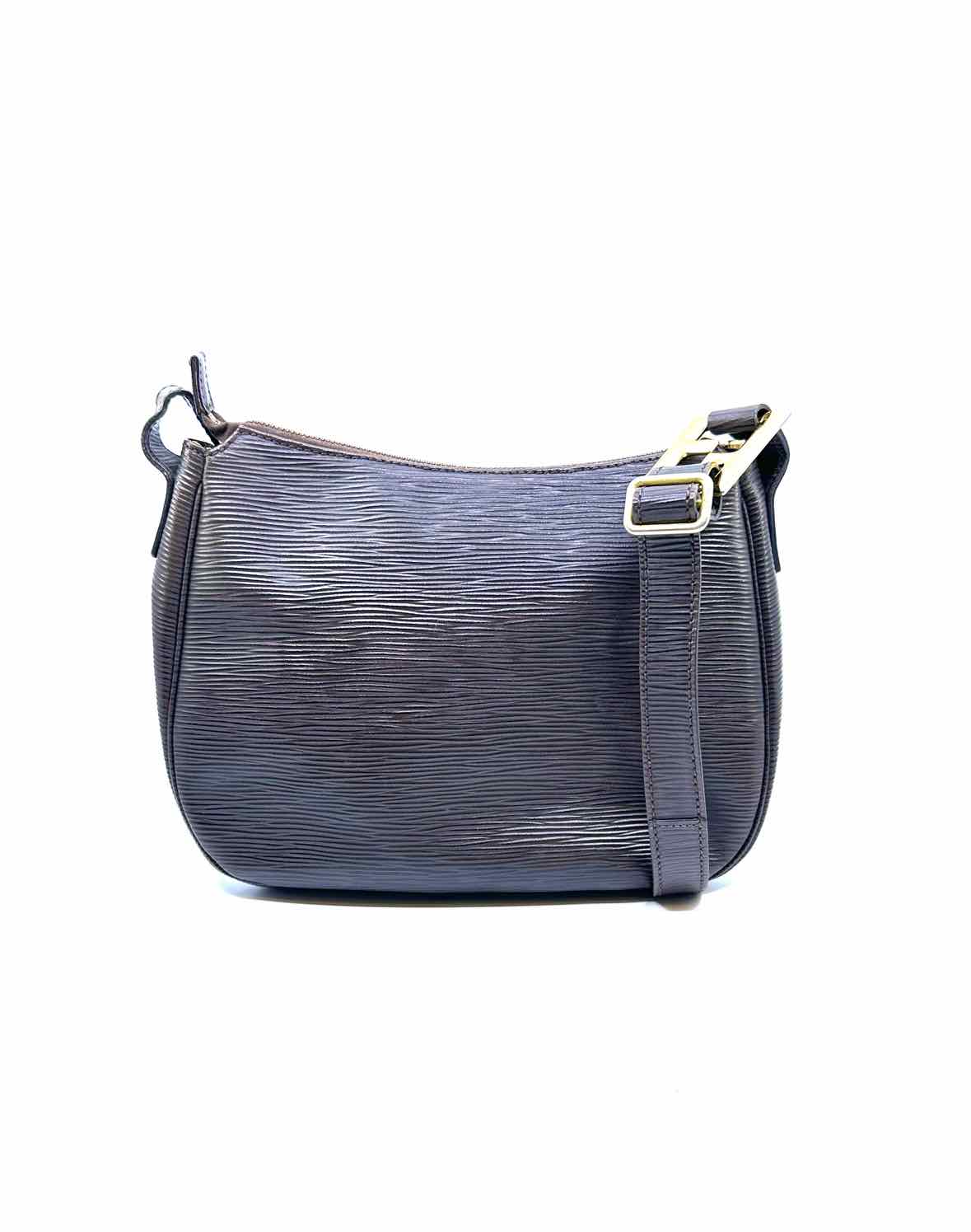FENDI Brown Leather Solid Epi Handbag