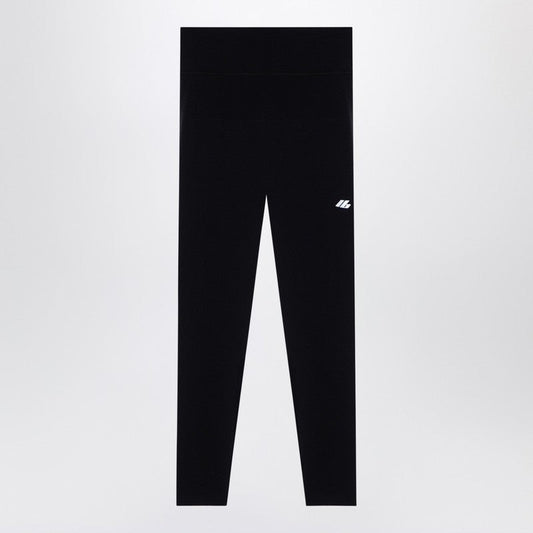 Balenciaga Black Activewear Leggings In Matt Nylon Blend Women