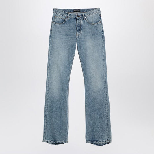 Balenciaga Light Blue Jeans With Distressed Hem Women