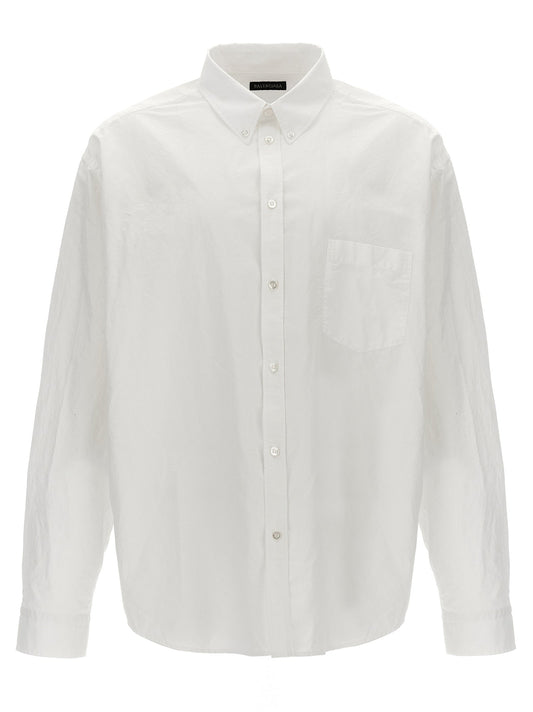 Balenciaga Men Logo Print Shirt