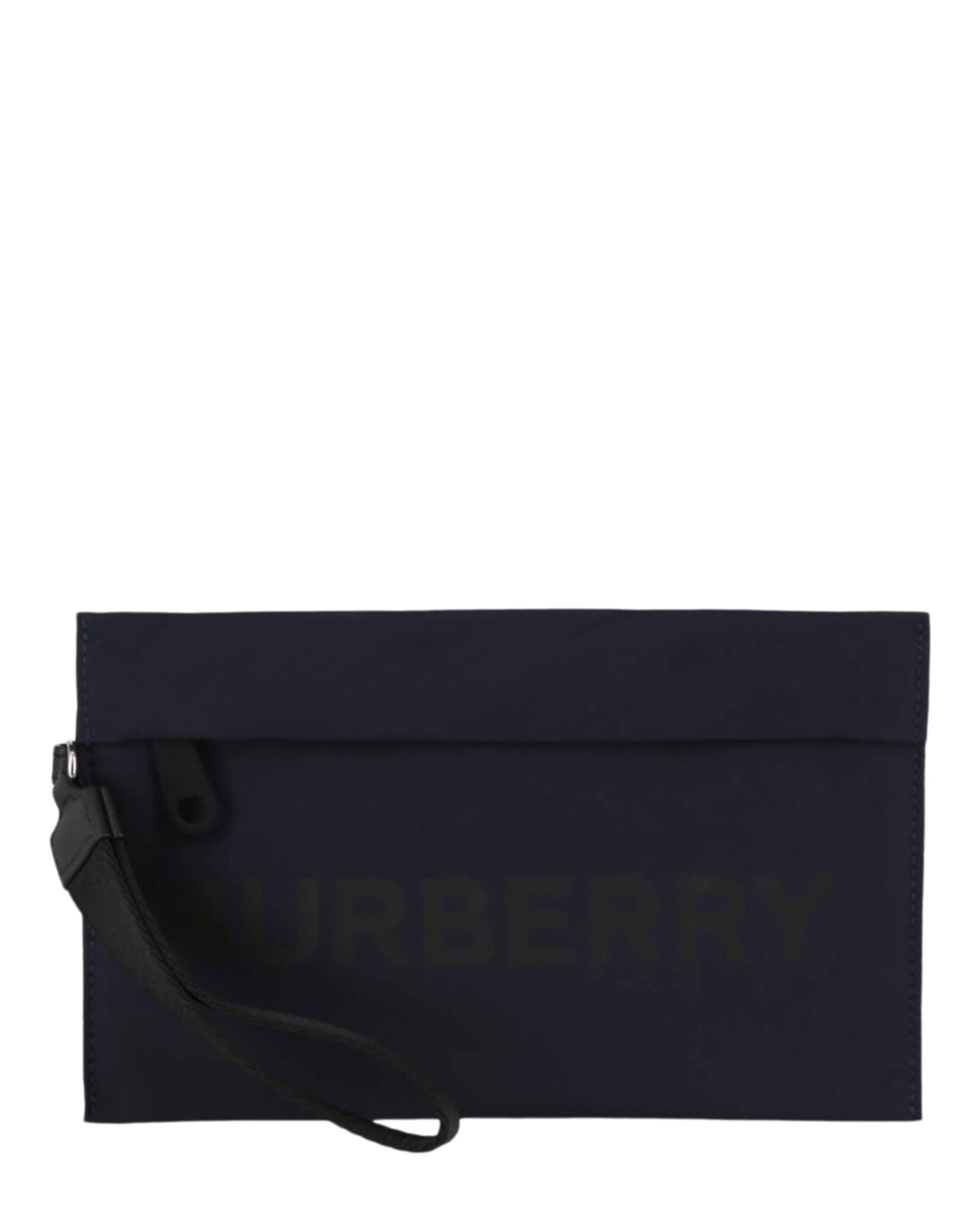 Burberry Womens Logo Nylon Pouch ONE SIZE Navy Blue