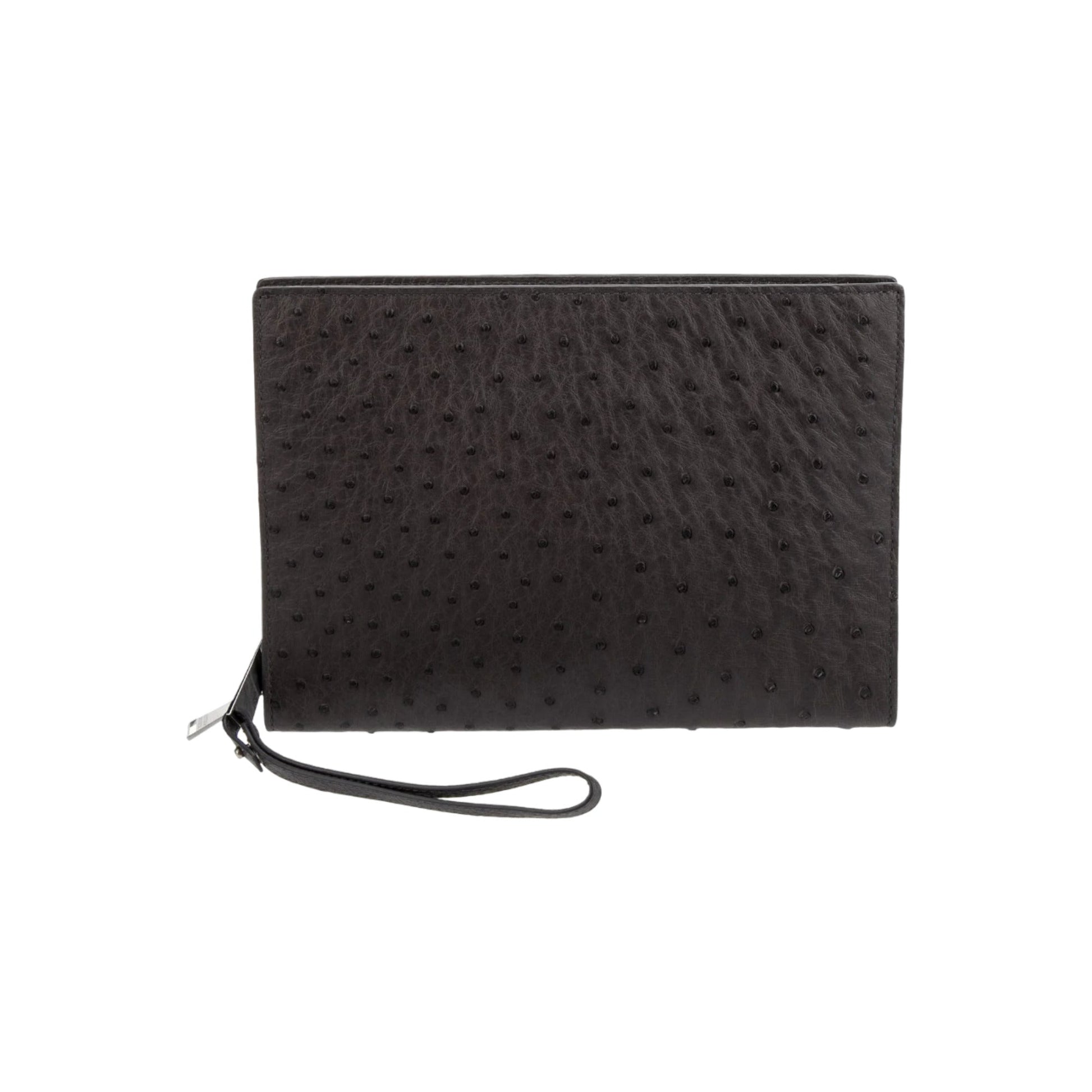Bottega Veneta Leather Document Case ONE SIZE Grey