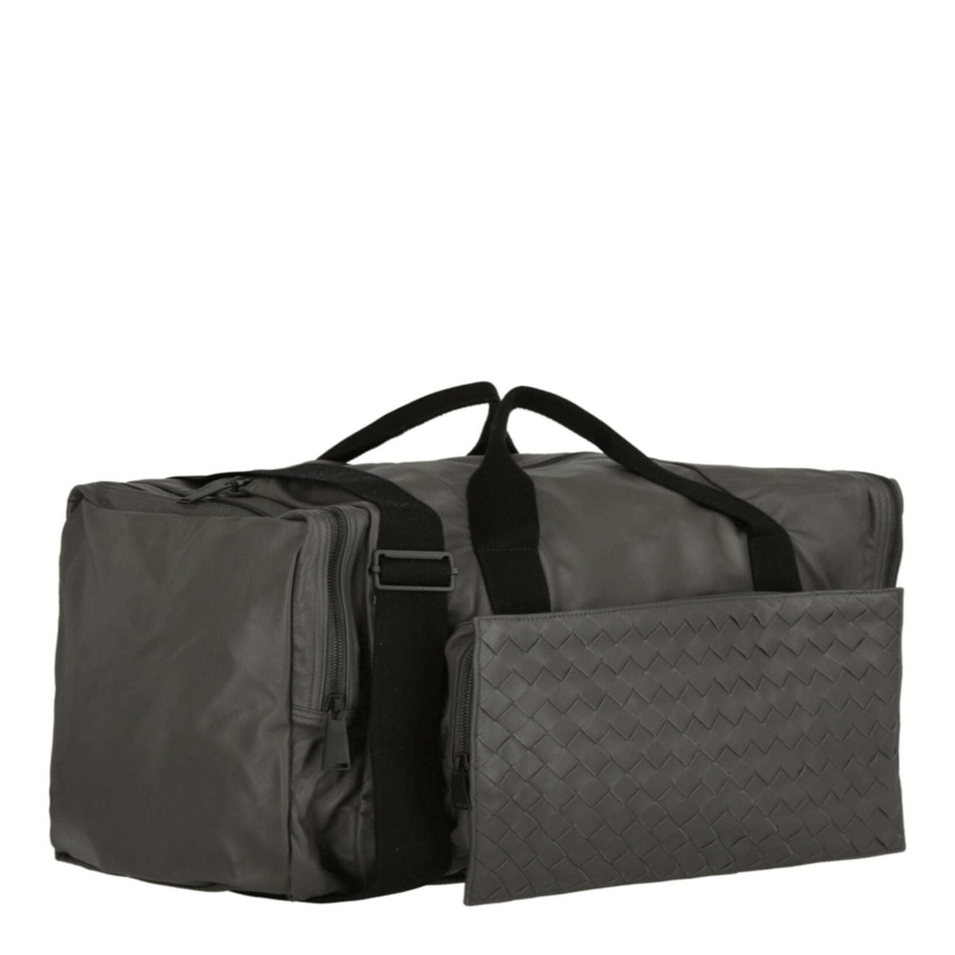 Bottega Veneta Men's Leather Duffle Bag ONE SIZE Black