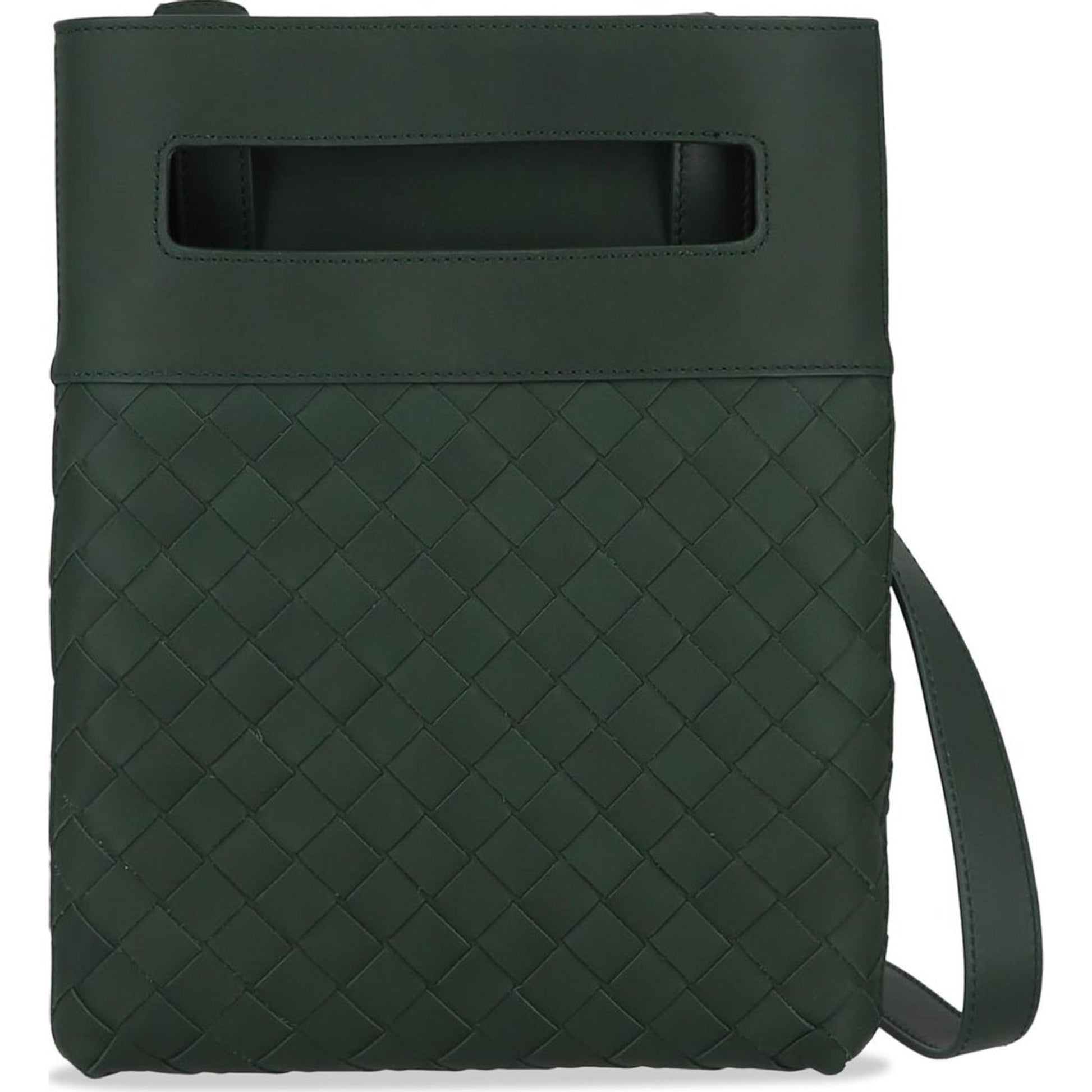 Bottega Veneta Intrecciato Leather Crossbody Bag ONE SIZE Green