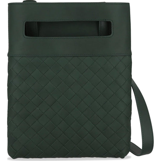Bottega Veneta Intrecciato Leather Crossbody Bag ONE SIZE Green