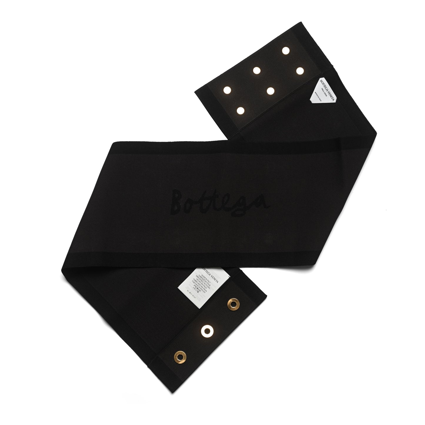 Bottega Veneta Silk Belt Regular 10 (M) Brown, Black