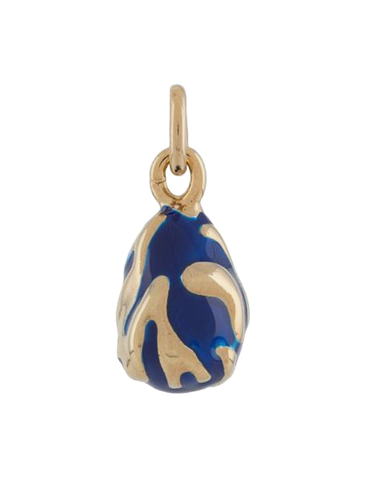 Bottega Veneta Women's Enamel Charm Necklace Blue,Gold