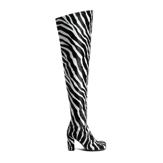 Bottega Veneta Storm High Boots 37 White,Black