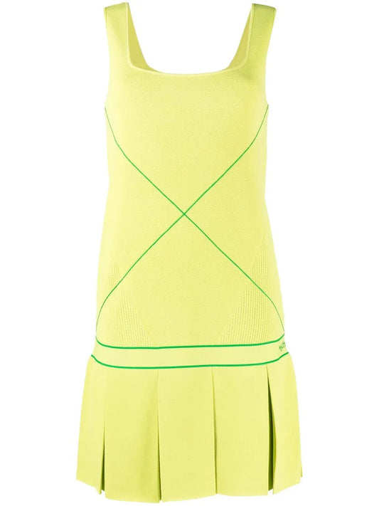 Bottega Veneta Sleeveless Drop Waist Tennis Dress Regular 6 (S) Green