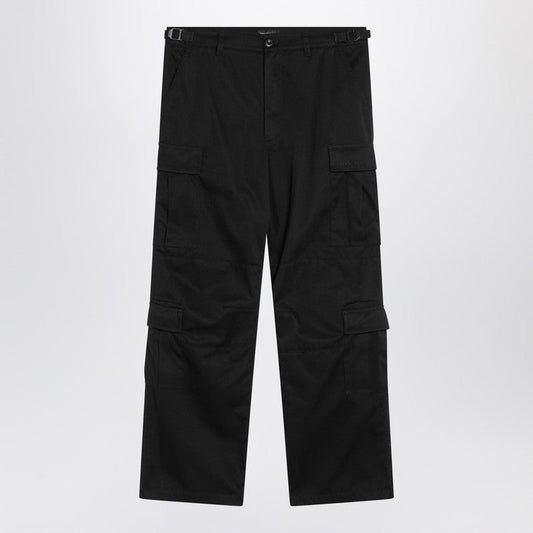 Balenciaga Black Cargo Pants In Cotton Blend Women