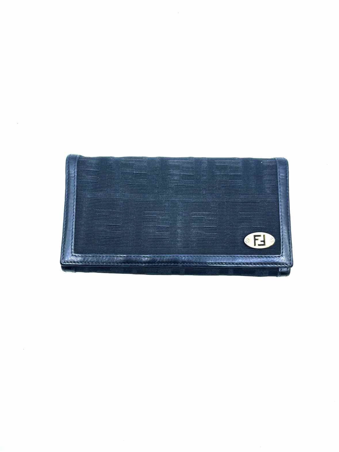 FENDI Black Canvas Wallet