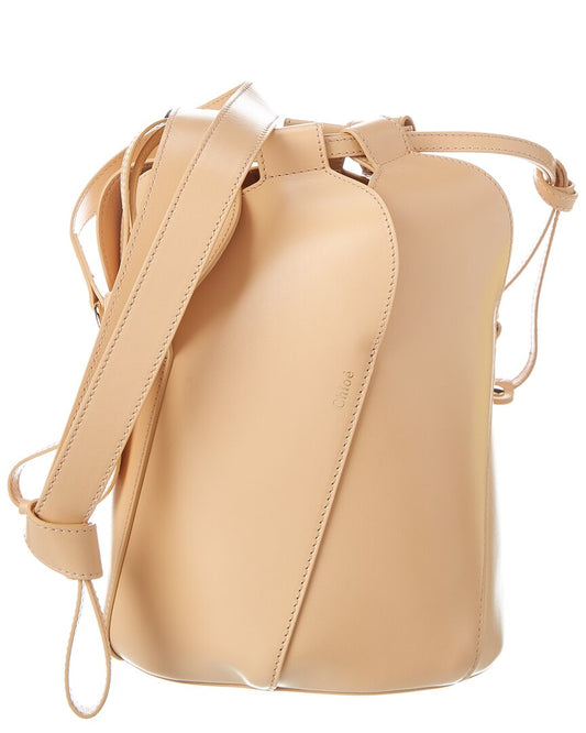 Chloe Tulip Leather Bucket Bag