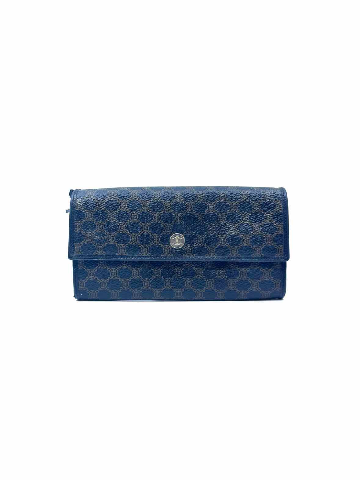 CELINE Continental Black, Camel Leather Monogram Wallet
