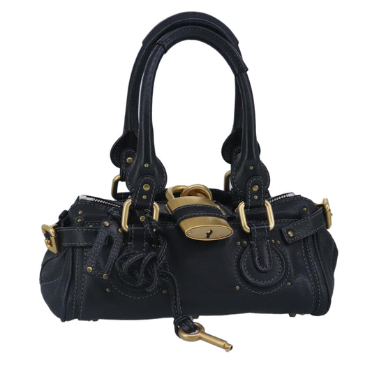 Chloe Paddington Hand Bag Leather Black 95845