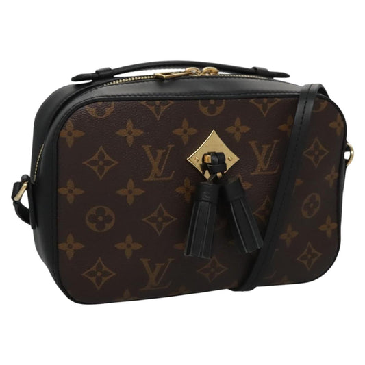 LOUIS VUITTON Monogram Saintonge Shoulder Bag Black M43555 LV 99976SA