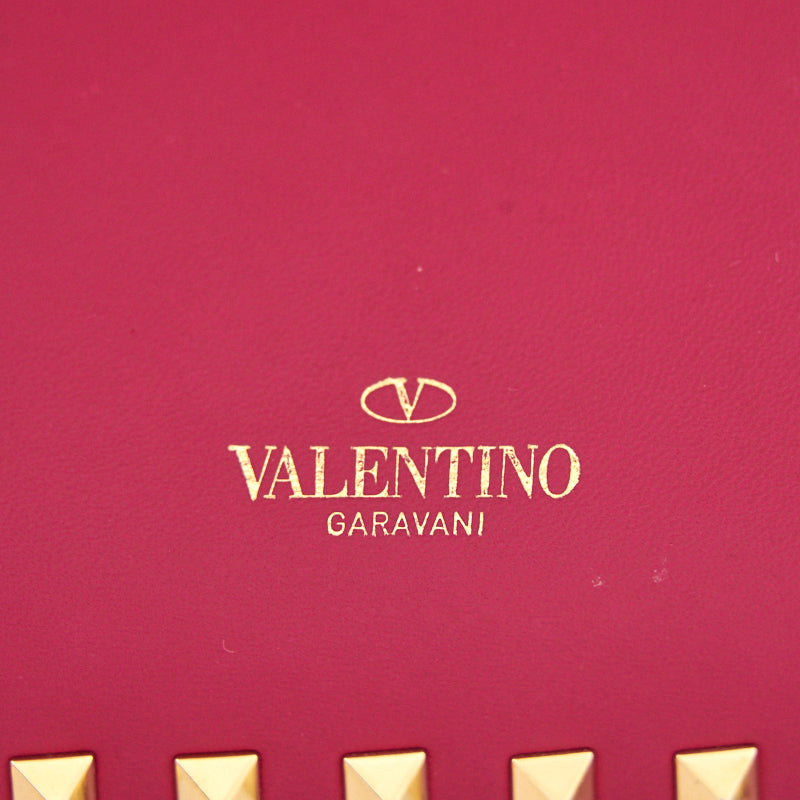 Valentino Rockstud Clutch Pink GHW