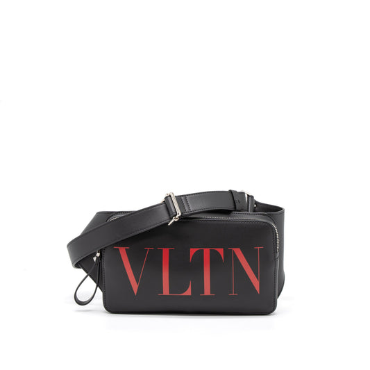 Valentino VLTN Print Belt Bag Calfskin Black/Red SHW