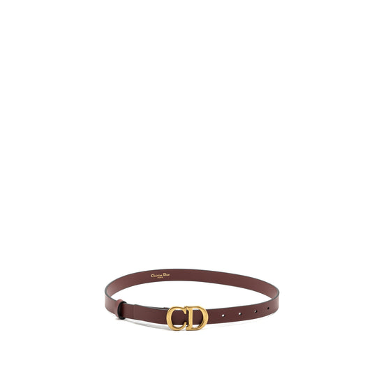 Dior Size 70 Saddle Belt 20mm Calfskin Red Bricks GHW