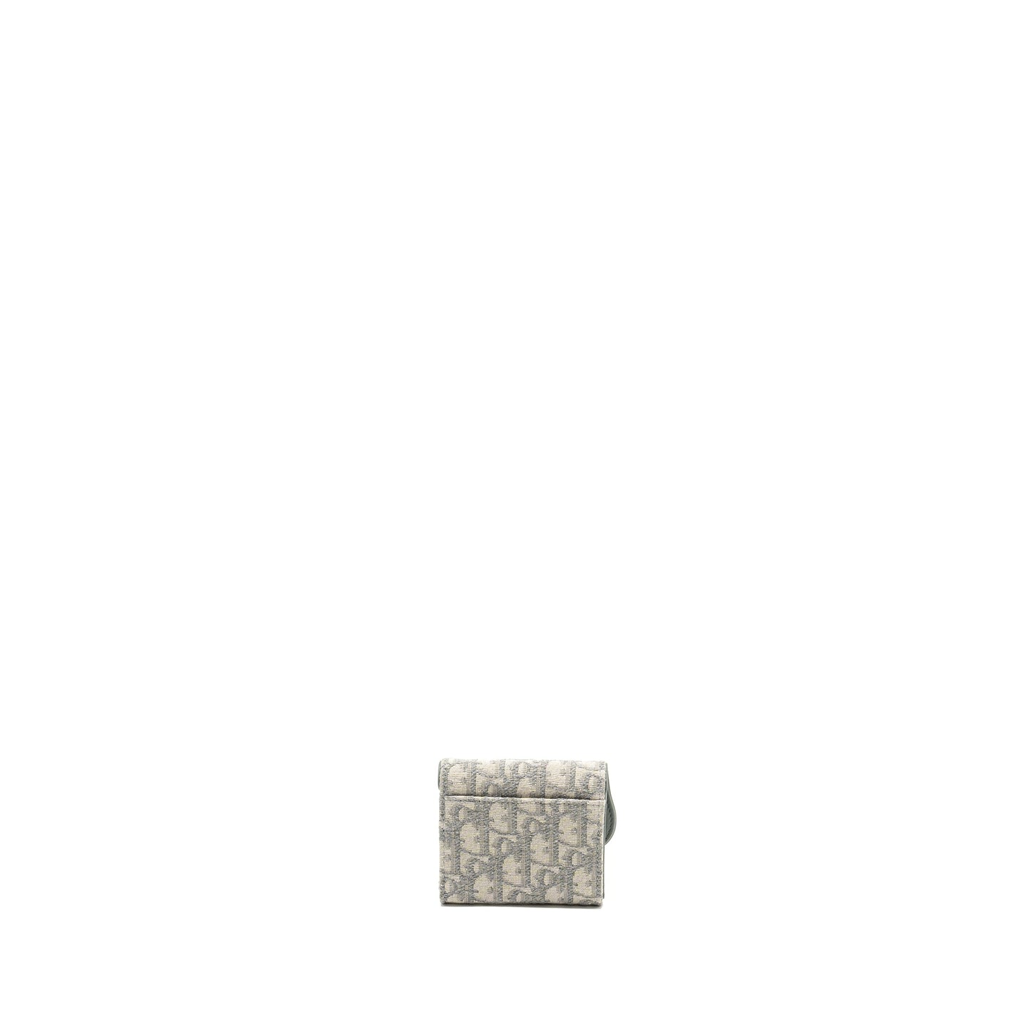 Dior saddle lotus wallet grey oblique jacquard