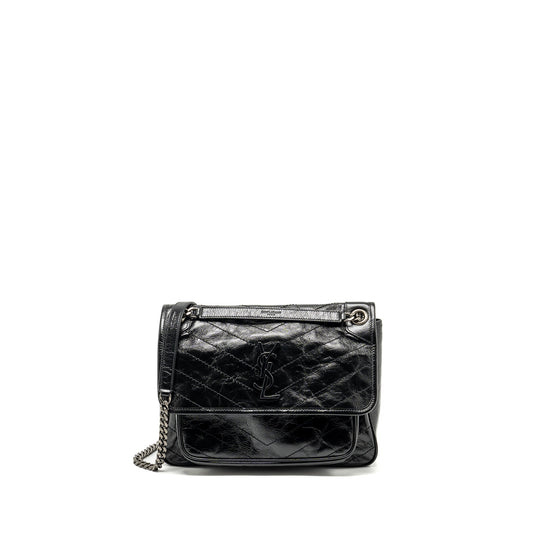 Saint Laurent/ YSL Medium Niki Calfskin Black SHW