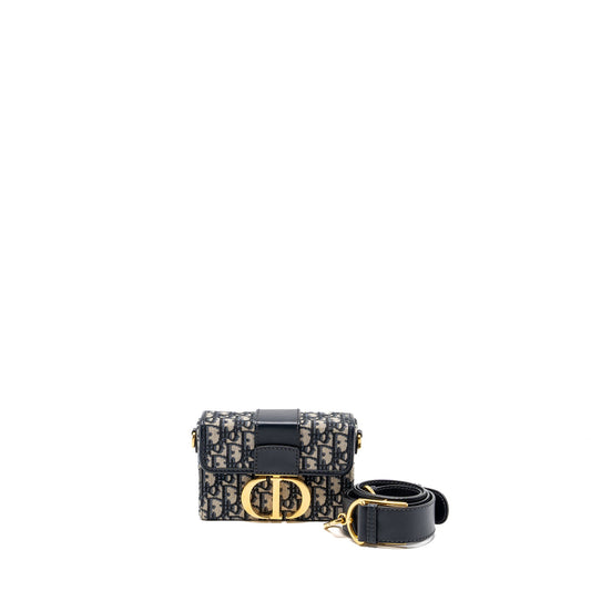 Dior 30 Montaigne Box Blue Oblique Jacquard