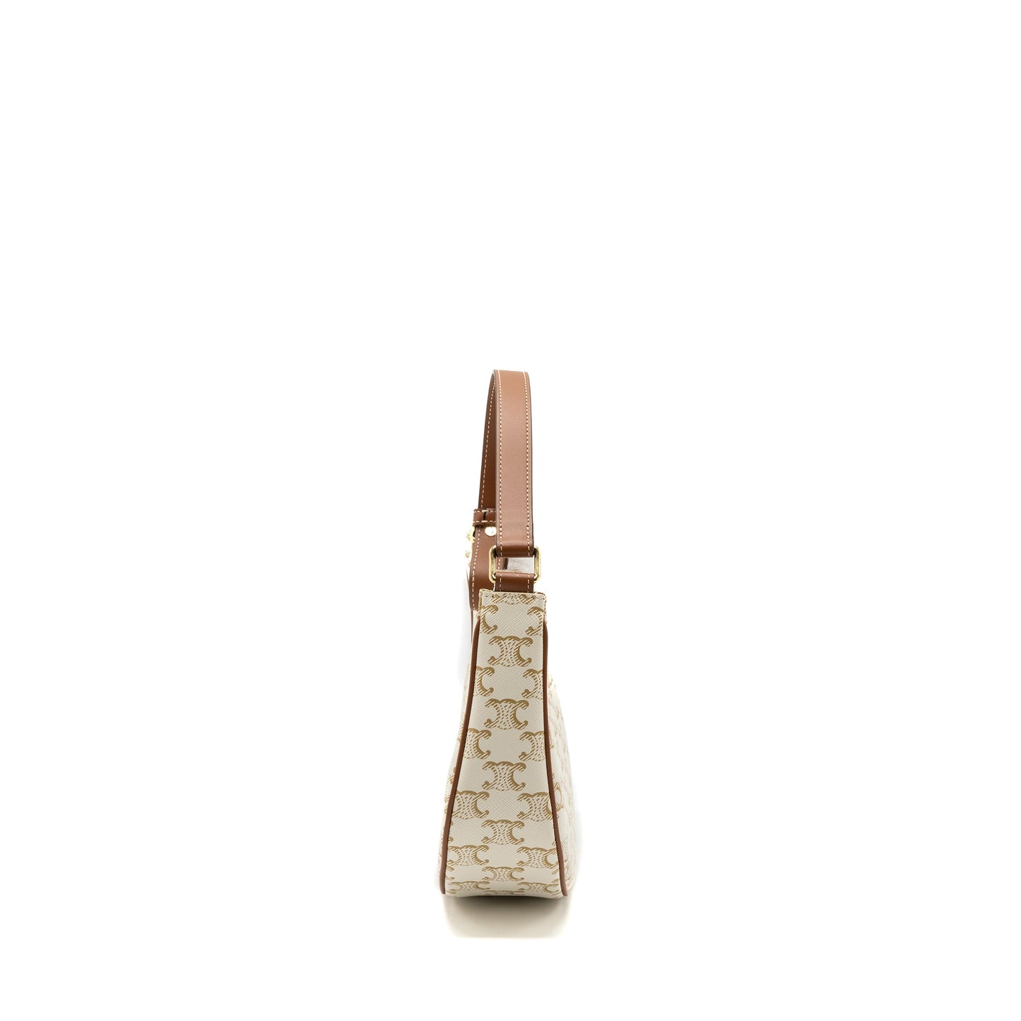 Celine Ava Bag Triomphe Canvas/ Calfskin White