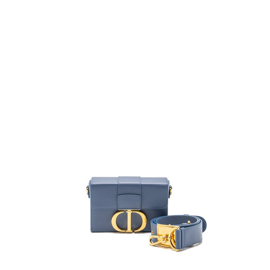 Dior 30 Montaigne Box Bag Calfskin Light Blue
