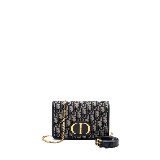 Dior 2-in-1 30 Montaigne pouch dior oblique jacquard blue
