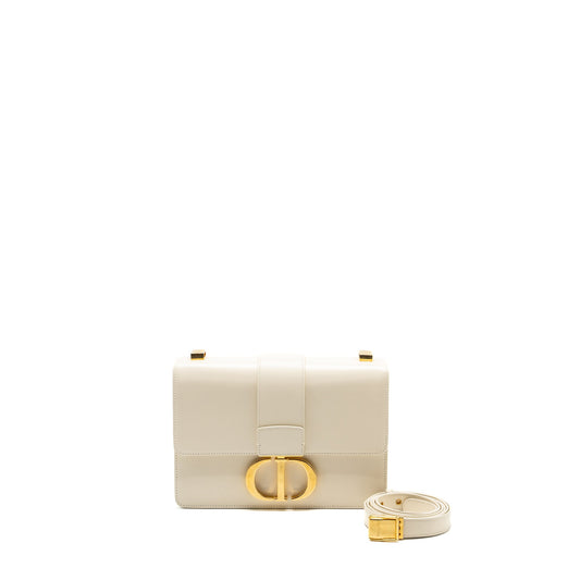Dior 30 Montaigne Bag calfskin white