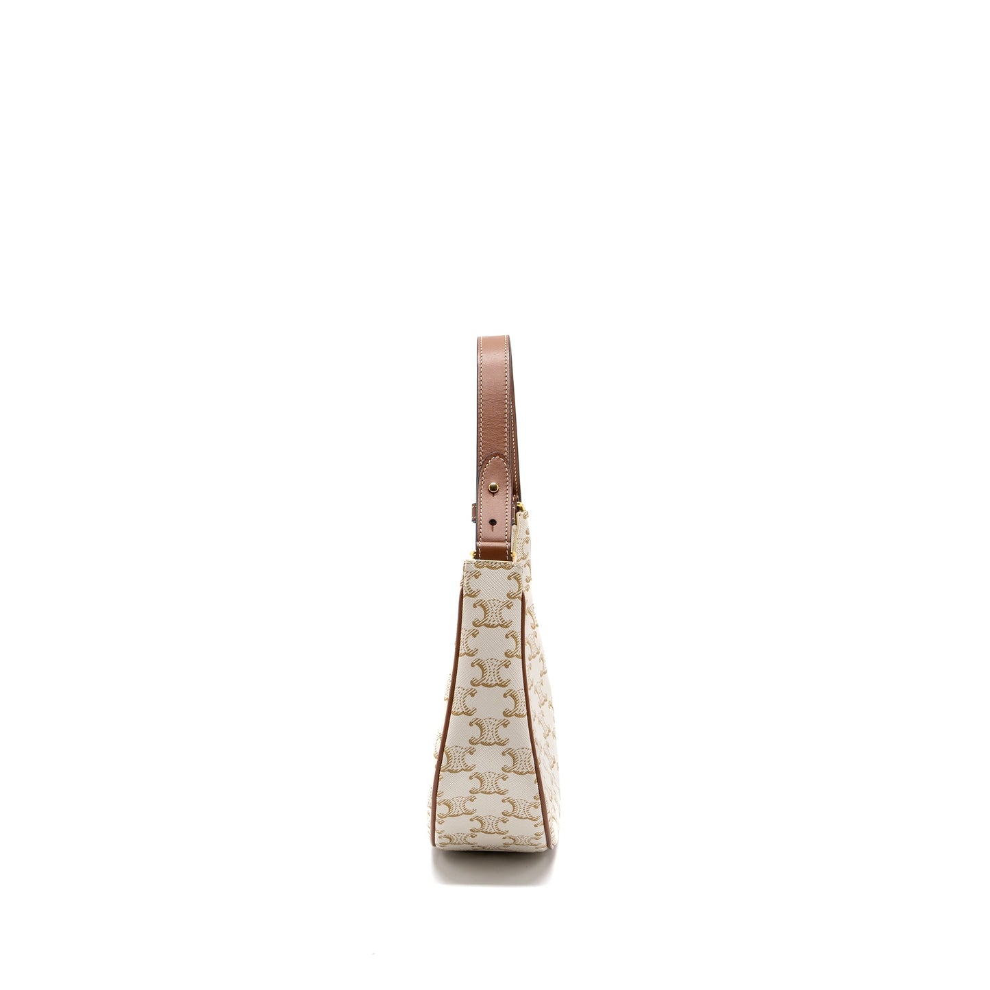 Celine Ava Bag Triomphe Canvas/Calfskin White
