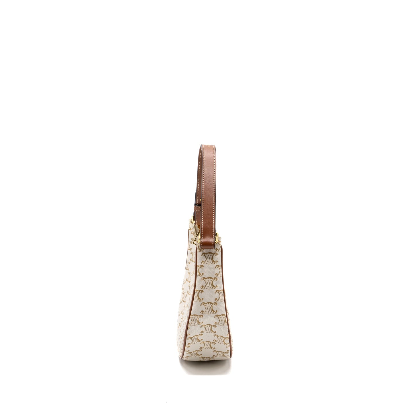 Celine Ava Bag Triomphe Canvas/Calfskin White