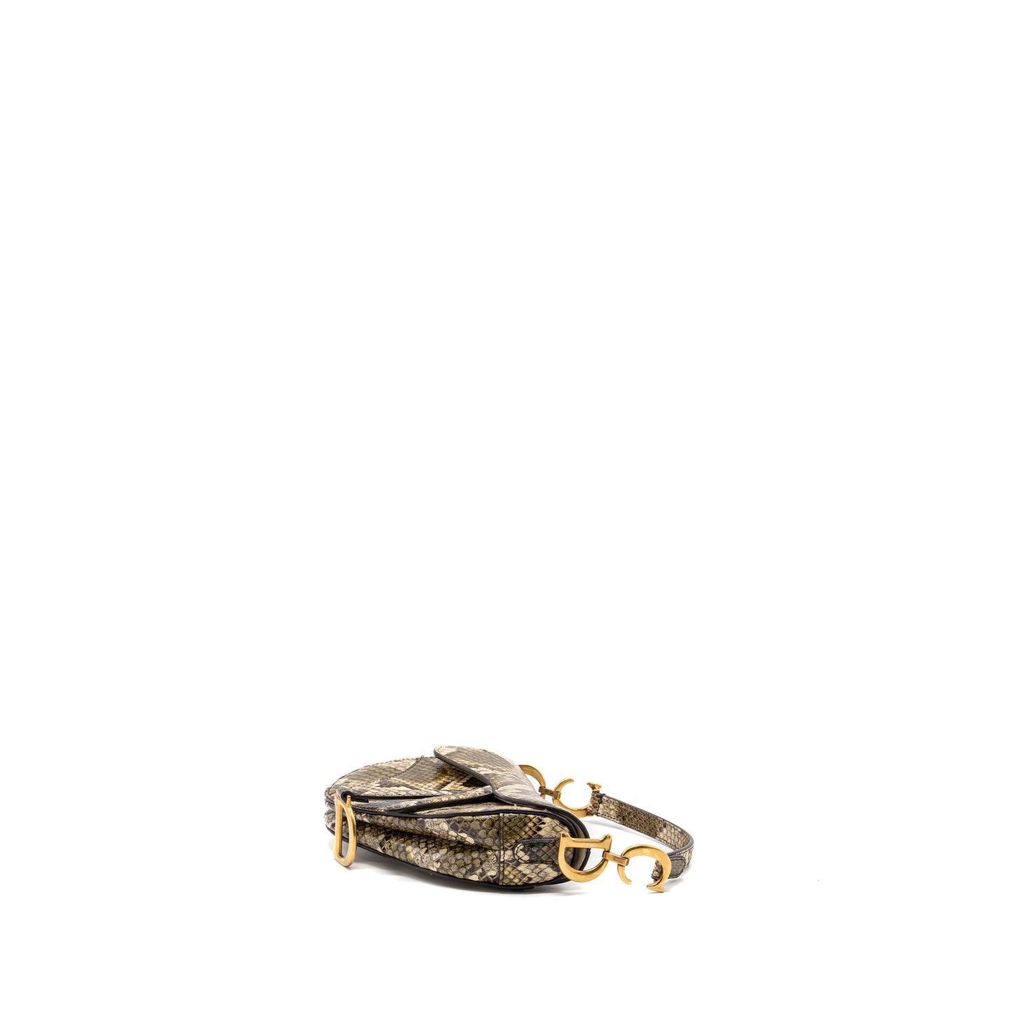Dior Mini Saddle Bag Python Multicolour