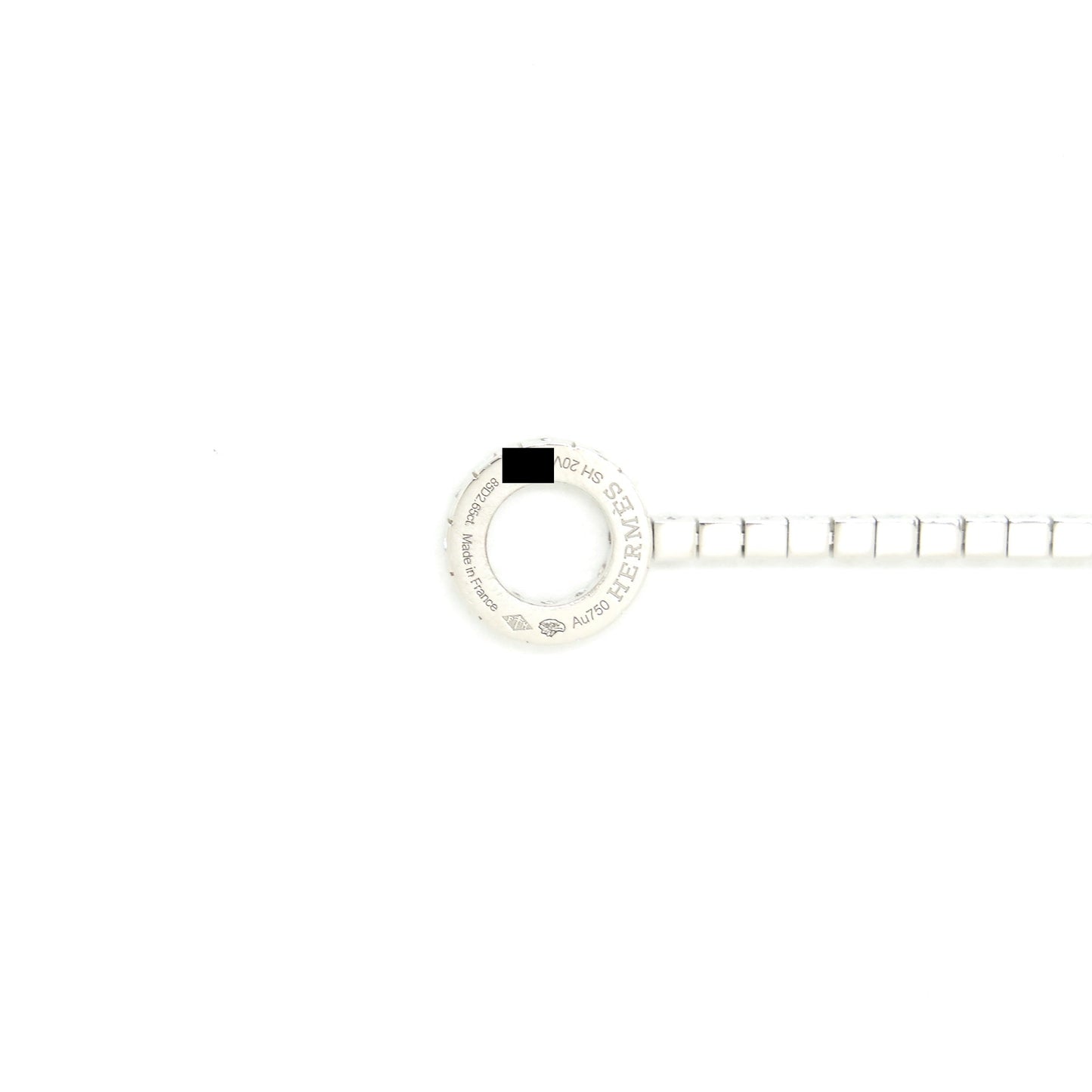 Hermes 18k white Gold with full diamonds finesse Bracelet size SH 2.65ct