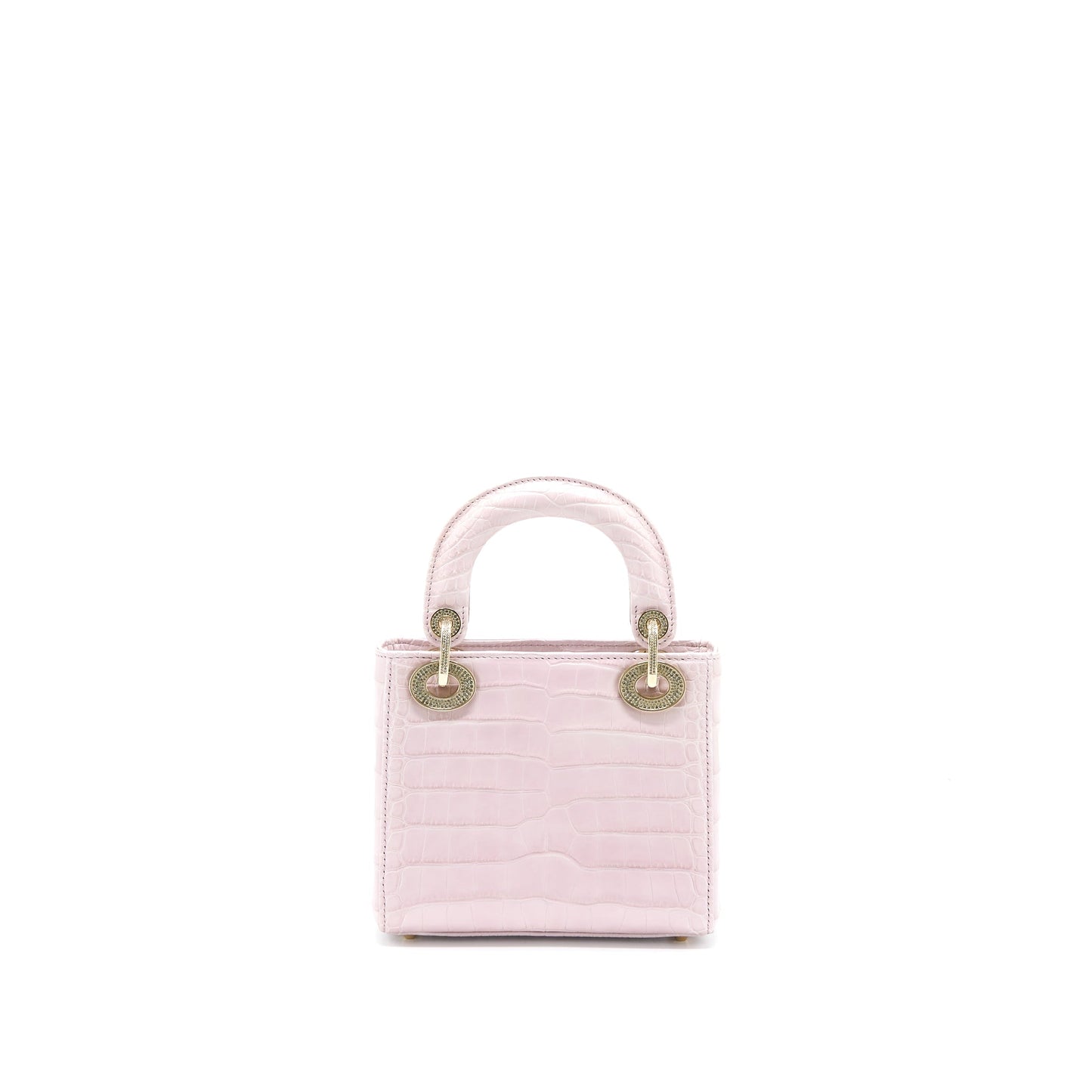 Dior Mini Lady Dior Alligator Mississippiensis Light Pink Crystal