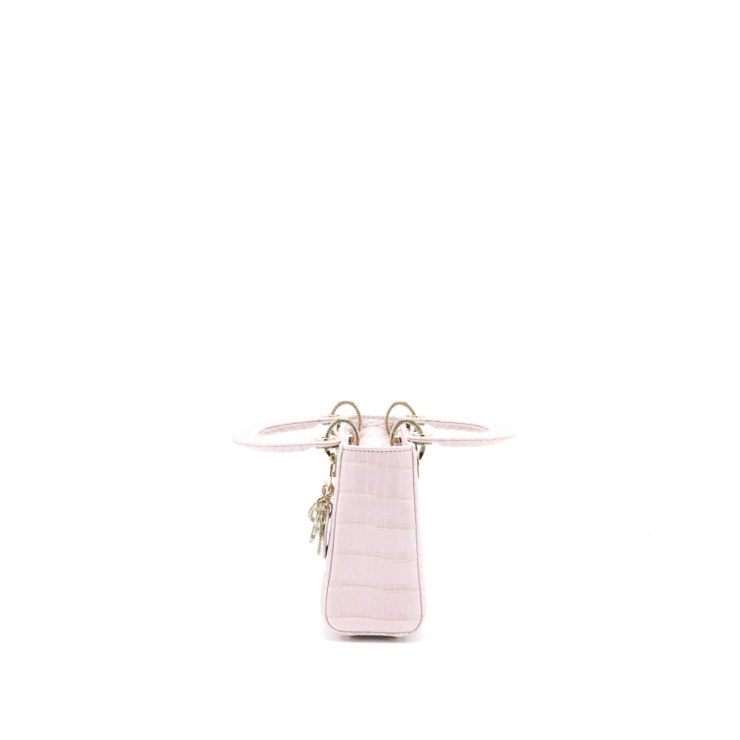 Dior Mini Lady Dior Alligator Mississippiensis Light Pink Crystal