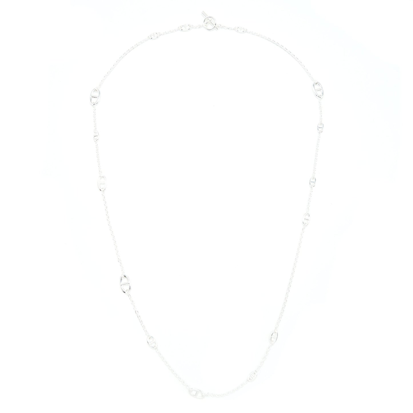 Hermes 120cm Farandole Long Necklace 925 Silver