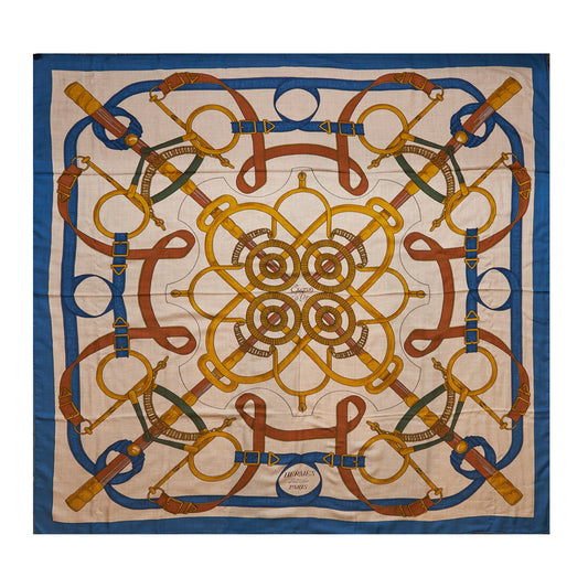 Hermes 140cm Cashmere Scarf Multicolour