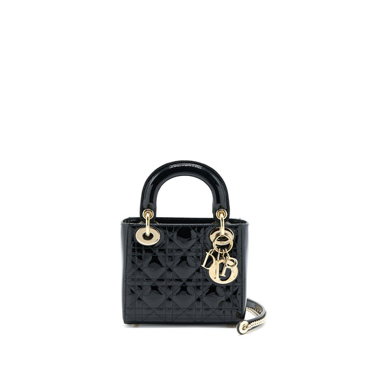 Dior Mini Lady Dior Patent Black